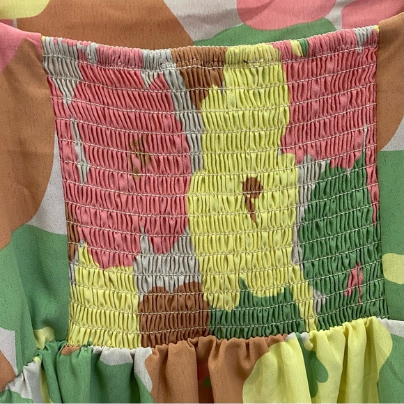 SOCIAL STANDARD by Sanctuary Smocked Back in Fiesta Floral Summer Dress Size S - Picture 9 of 16